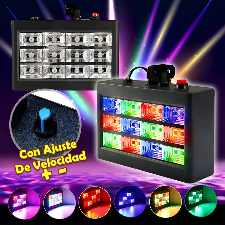 Iluminación Audio Rítmica LED RGB de 12 colores